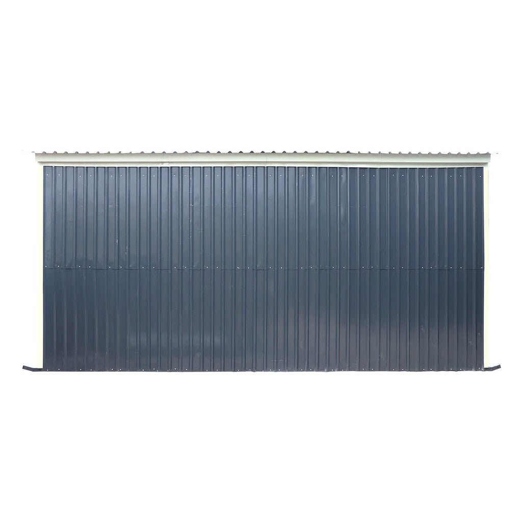 12' x 20' Horse Run-In Shed with Portable Skid Mount and Wide Front Opening for Livestock Shelter, Bolts & Nuts Assembling TMG-MSK1220