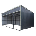 12’ x 27’ Horse Run-In Shed with Portable Skid Mount and Wide Front Opening for Livestock Shelter, Bolts & Nuts Assembling TMG-MSK1227
