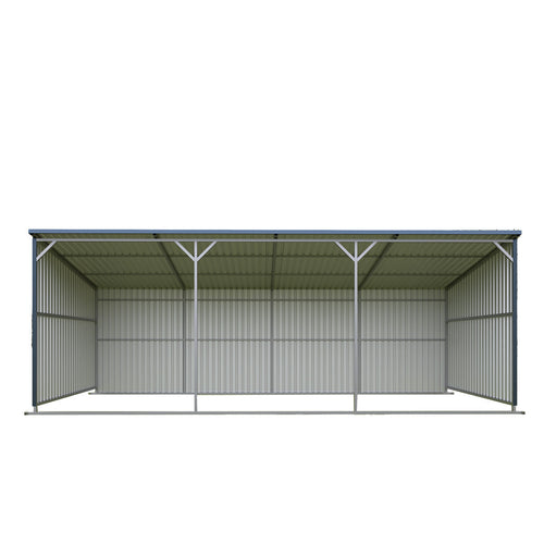 12' x 27' Horse Run-In Shed with Portable Skid Mount and Wide Front Opening for Livestock Shelter, TMG-MSL1227(Previously TMG-MSL2712)