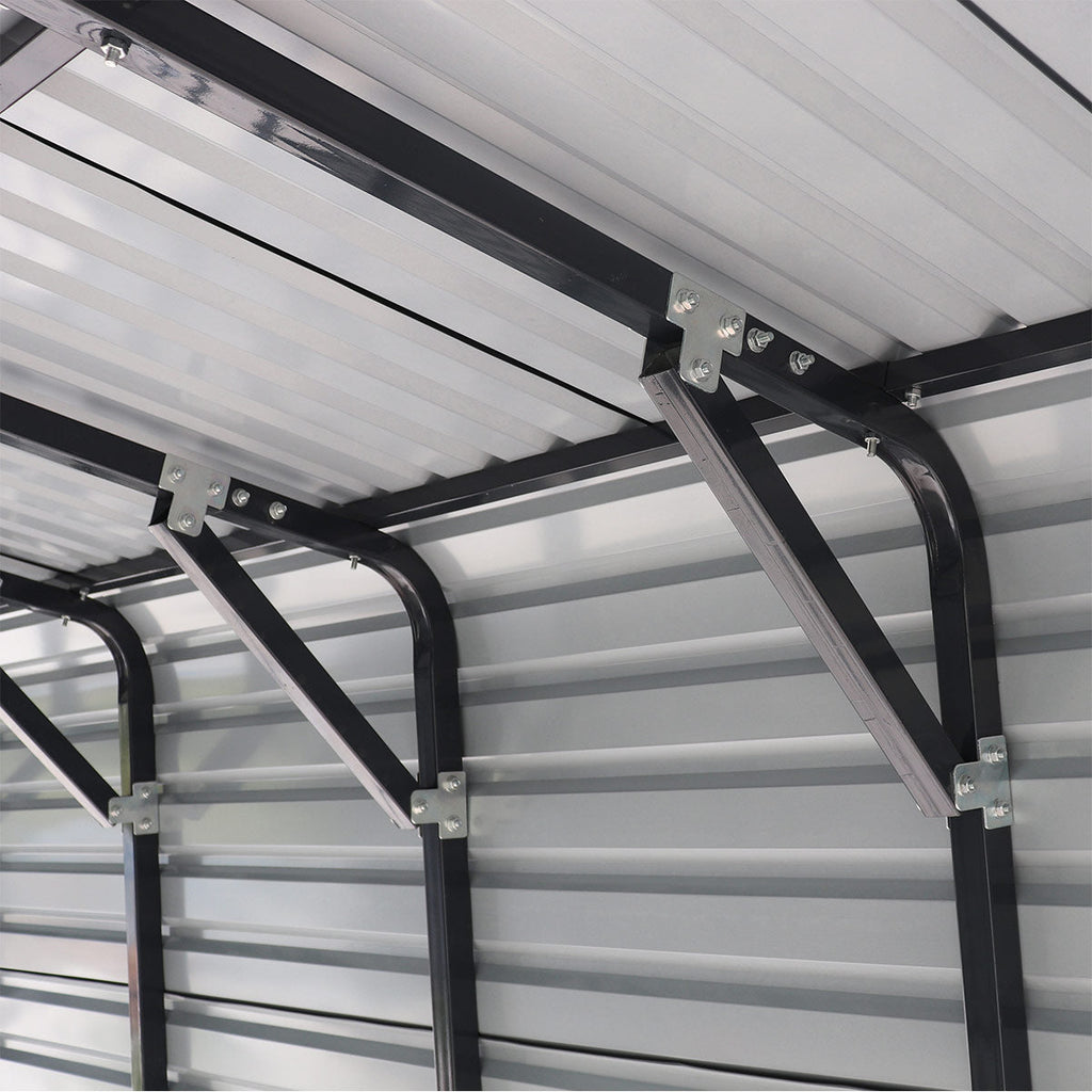 12' x 30' Metal Shed Boat Shelter, 12.3' Peak Height, 11' Clearance TMG-MSB1230