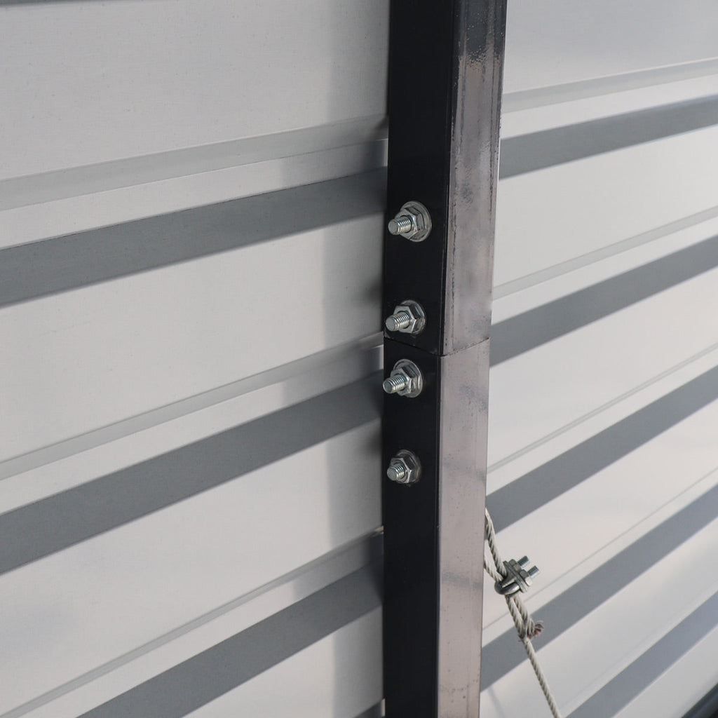 12' x 30' Metal Shed Boat Shelter, 12.3' Peak Height, 11' Clearance TMG-MSB1230