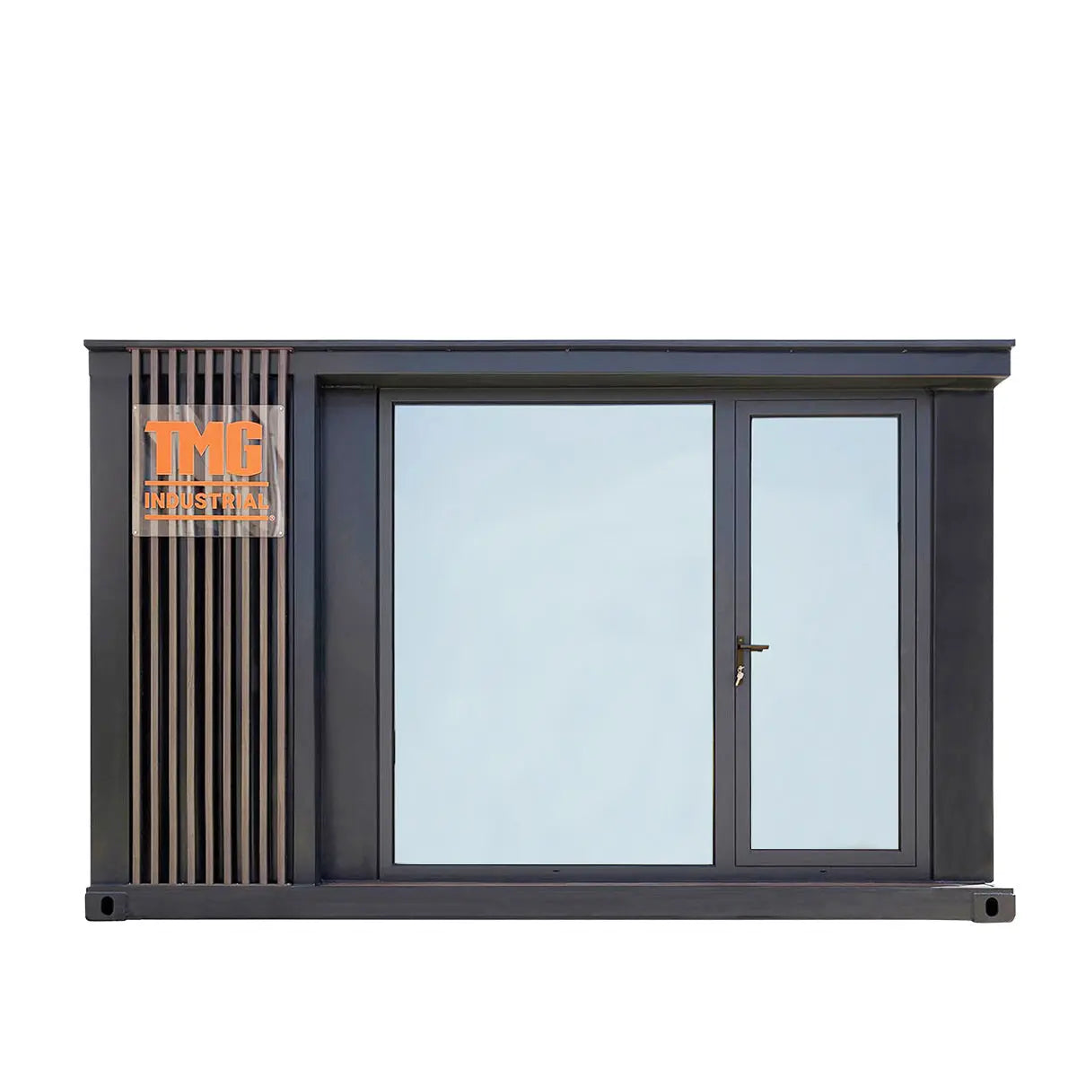 13' Custom Built Steel Container Office, 90 Sq-Ft Working Area, Super Heavy-Duty Galvanized Frame, High-Density Foam Insulation, TMG-SCO13