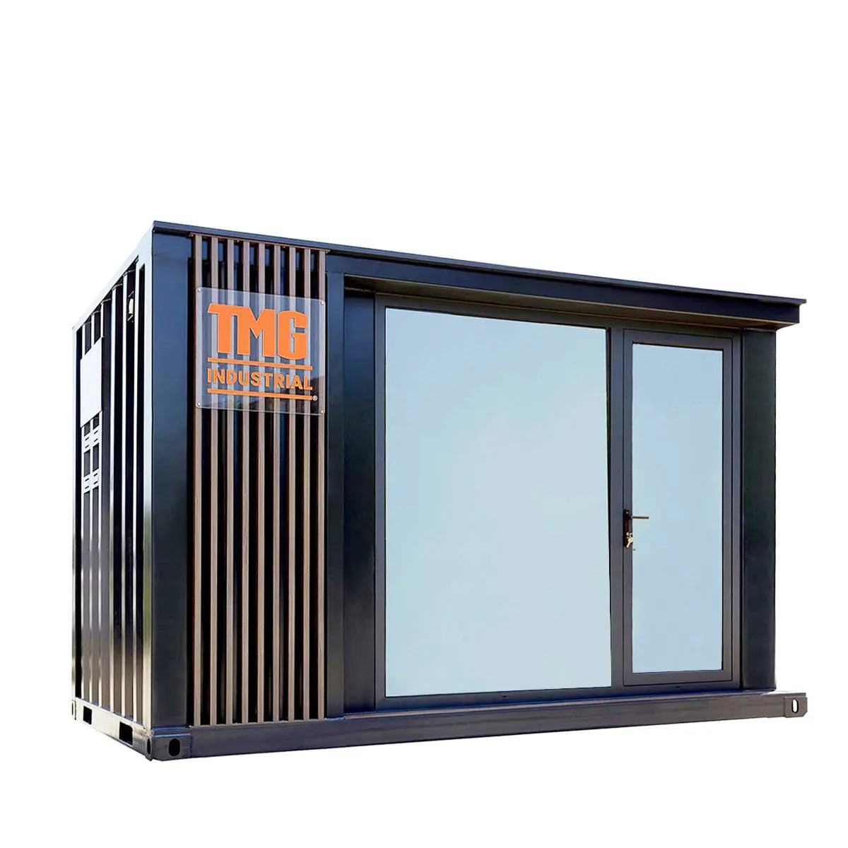 13' Custom Built Steel Container Office, 90 Sq-Ft Working Area, Super Heavy-Duty Galvanized Frame, High-Density Foam Insulation, TMG-SCO13