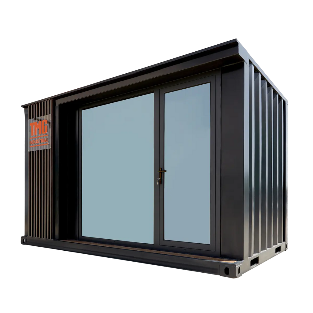 13' Custom Built Steel Container Office, 90 Sq-Ft Working Area, Super Heavy-Duty Galvanized Frame, High-Density Foam Insulation, TMG-SCO13