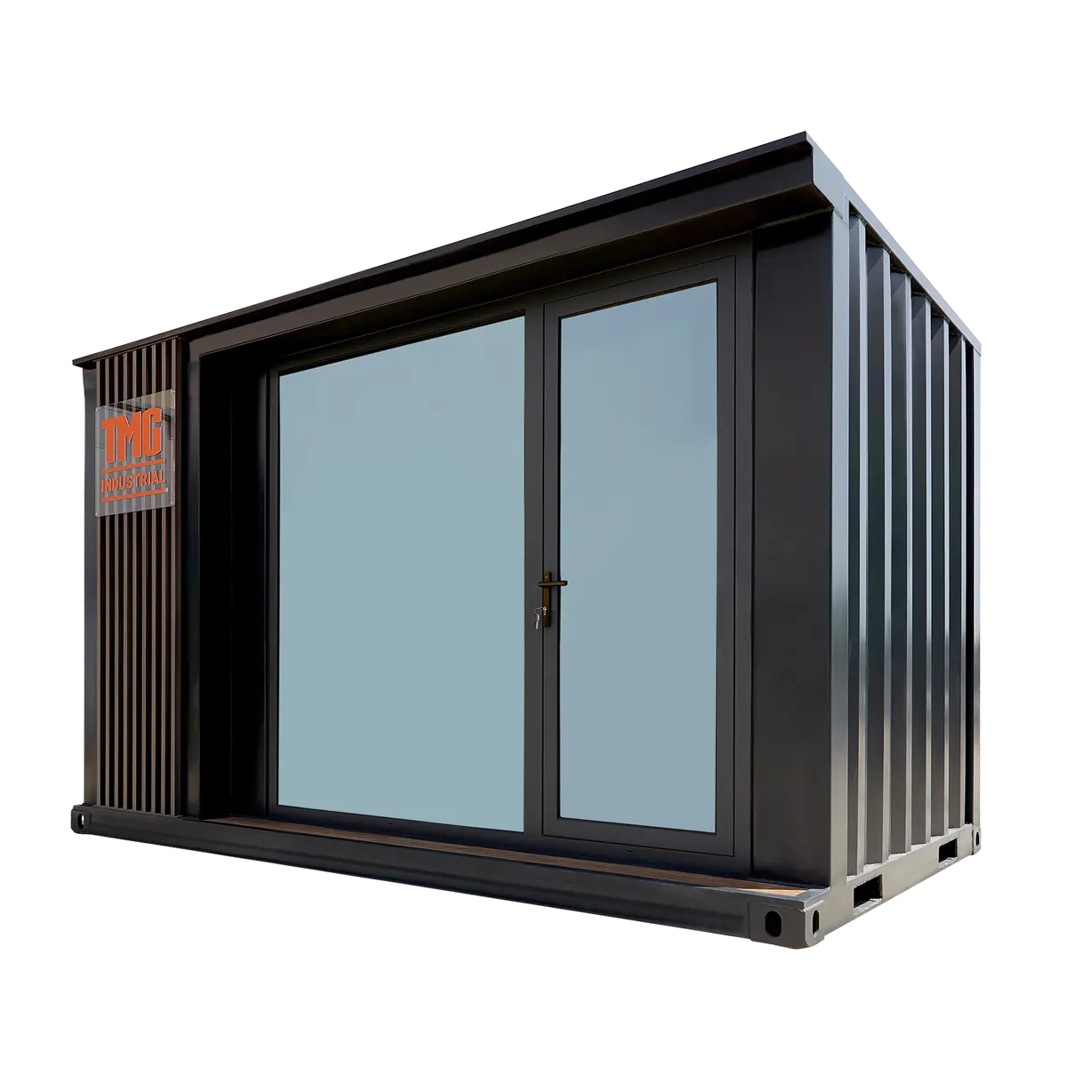 13' Custom Built Steel Container Office, 90 Sq-Ft Working Area, Super Heavy-Duty Galvanized Frame, High-Density Foam Insulation, TMG-SCO13