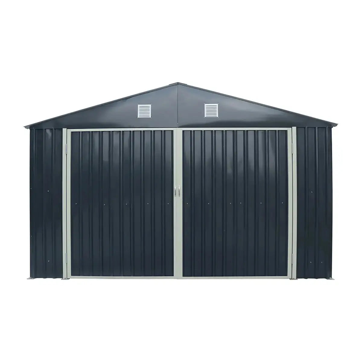 TMG Heavy Series™ 13' x 20' Metal Garage Shed with Double Front Doors and Side Entry Door, 8'6" Peak Height TMG-MS1320B