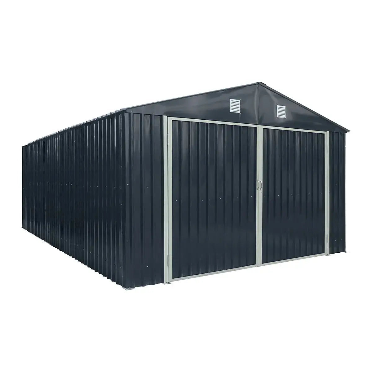 TMG Heavy Series™ 13' x 20' Metal Garage Shed with Double Front Doors and Side Entry Door, 8'6" Peak Height TMG-MS1320B