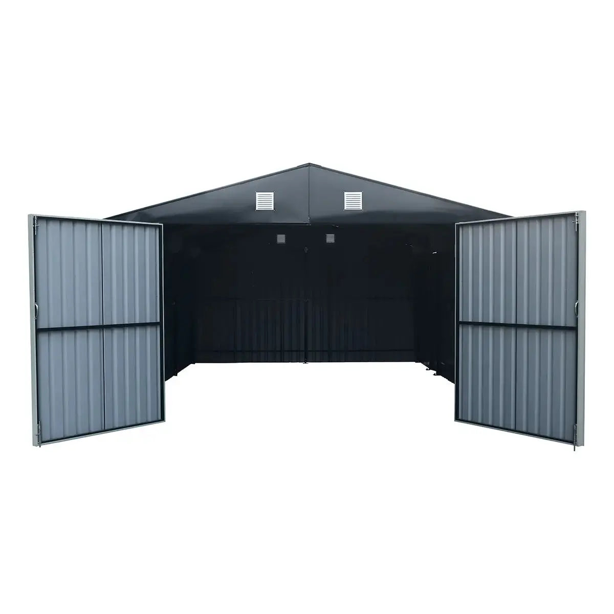 TMG Heavy Series™ 13' x 20' Metal Garage Shed with Double Front Doors and Side Entry Door, 8'6" Peak Height TMG-MS1320B