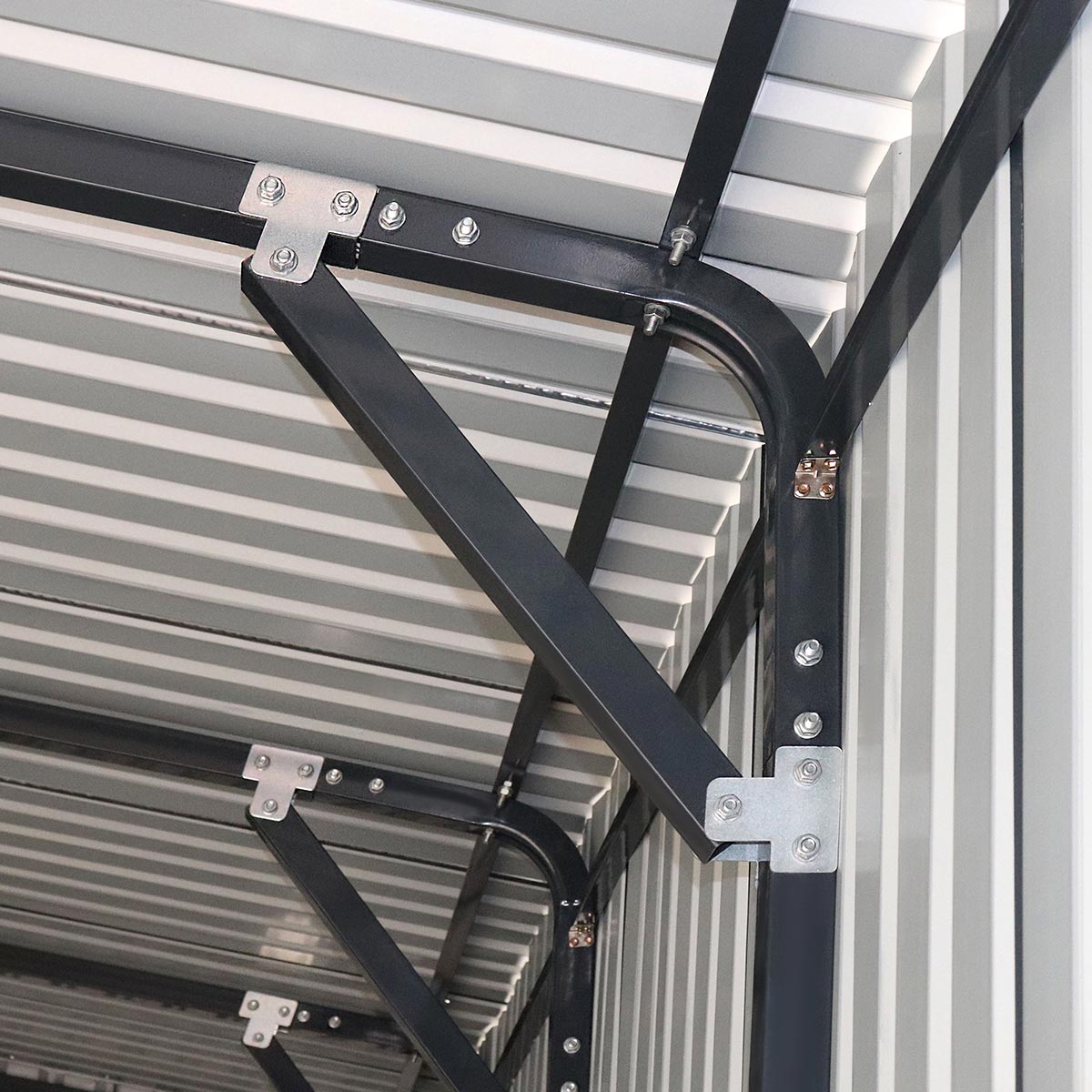 16' x 24' Metal Garage Shed with Swing Front & Side Doors, 10'6" Peak Height, TMG-MS1624A