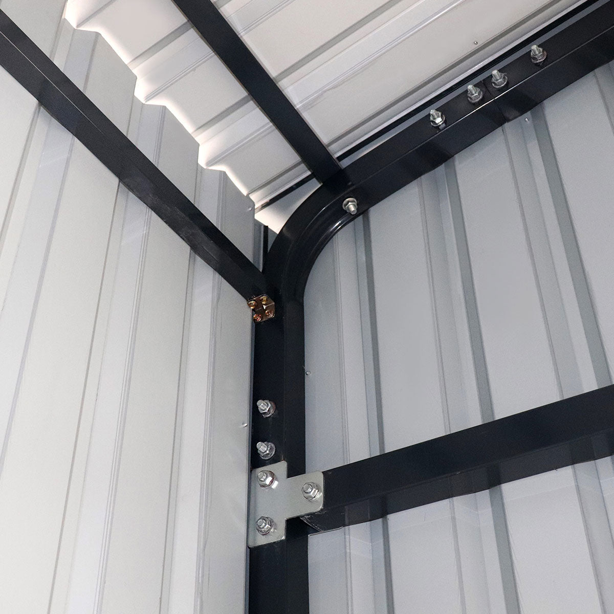16' x 24' Metal Garage Shed with Swing Front & Side Doors, 10'6" Peak Height, TMG-MS1624A