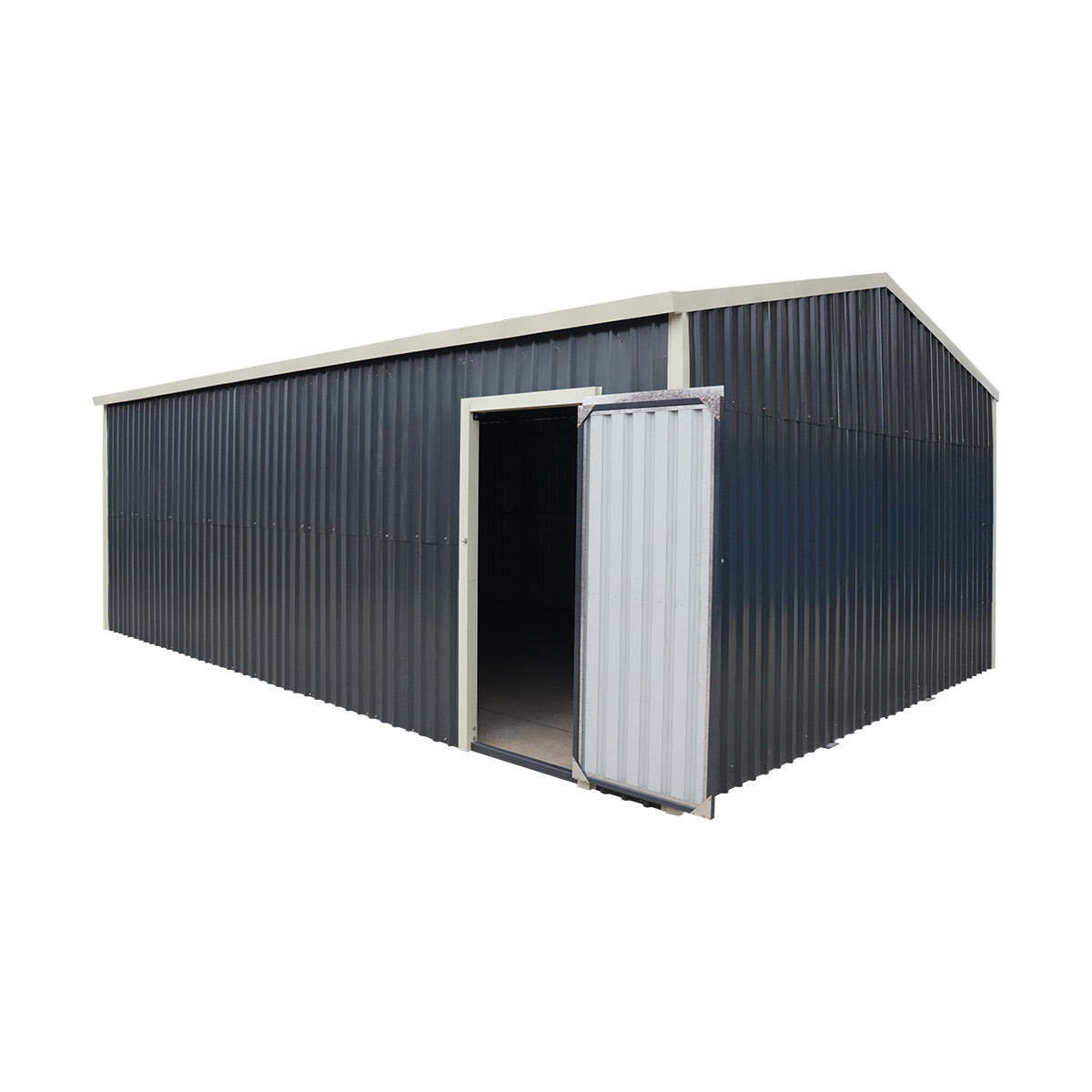 16' x 24' Metal Garage Shed with Swing Front & Side Doors, 10'6" Peak Height, TMG-MS1624A