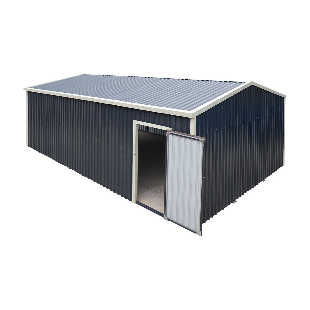 16' x 24' Metal Garage Shed with Swing Front & Side Doors, 10'6" Peak Height, TMG-MS1624A