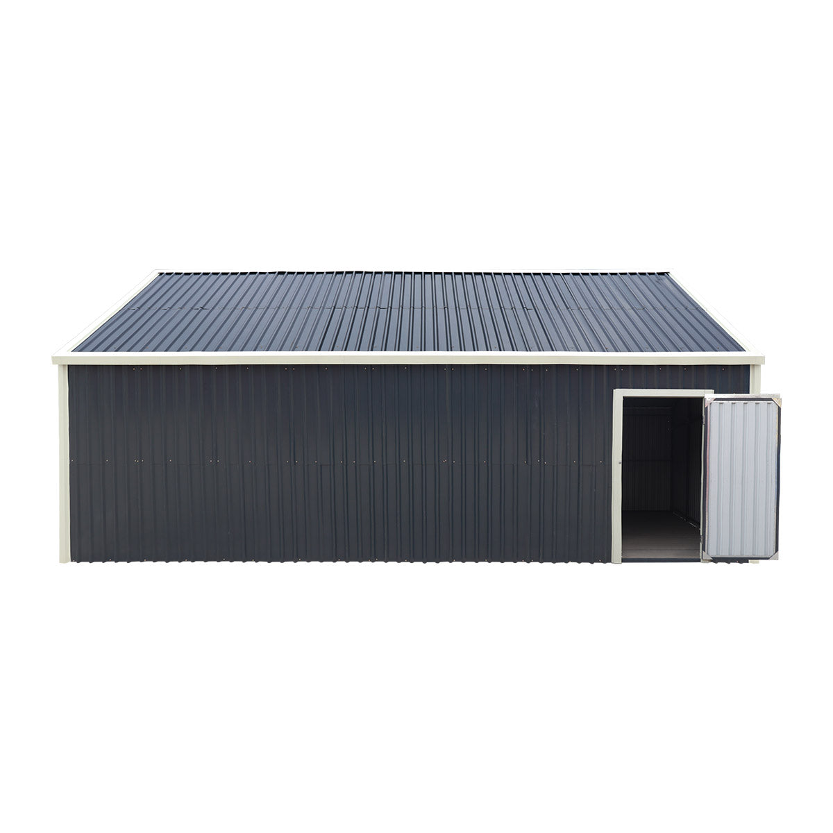 16' x 24' Metal Garage Shed with Swing Front & Side Doors, 10'6" Peak Height, TMG-MS1624A