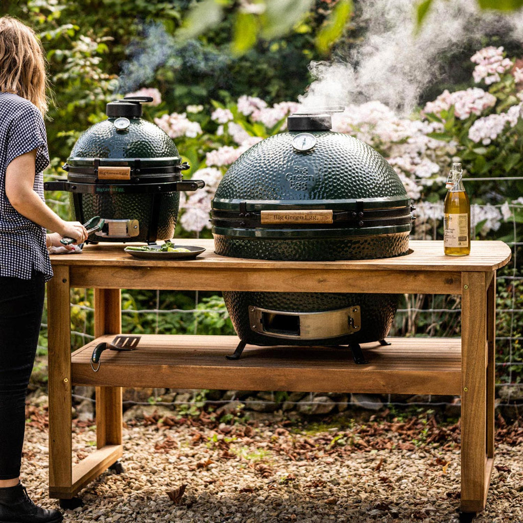 Table en bois d’acacia pour XL Big Green Egg
