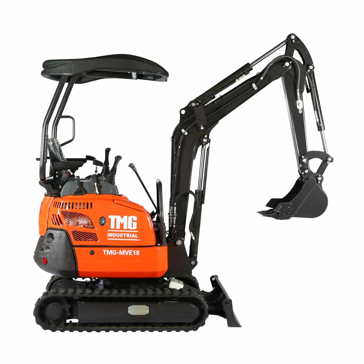 1800 KG Compact Mini Excavator, 16 HP Kubota Diesel, KDK Pump, Eaton Motor, 86" Digging Depth TMG-MVE18