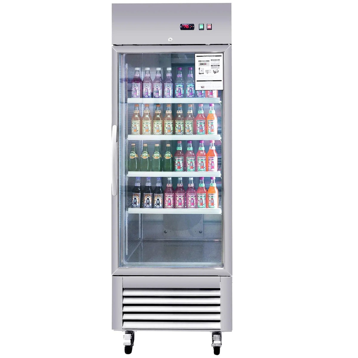 18.68 Cu.ft. Commercial Display Refrigerator, Single Glass Door, Stainless Steel, DOBA-FZG18