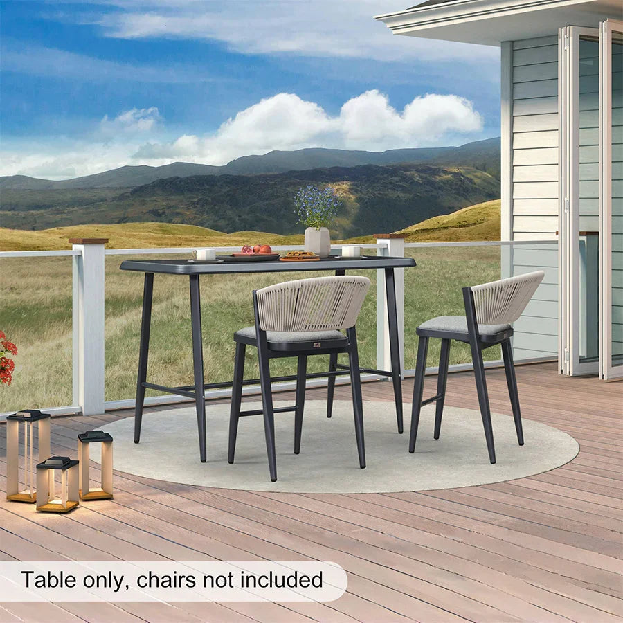 PURPLE LEAF Outdoor Bar Table Patio Dining Table Coffee Kitchen Breakfast Bistro Pub Bar Table for Patio Poolside