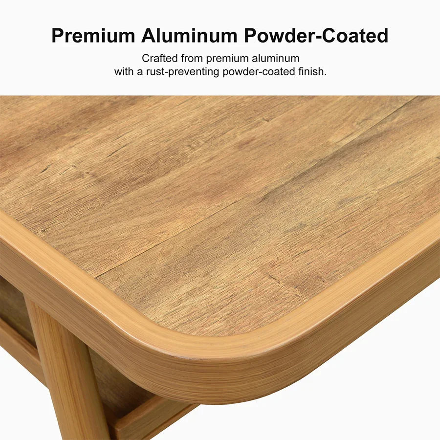 PURPLE LEAF Outdoor Bar Table Patio Dining Table Coffee Kitchen Breakfast Bistro Pub Bar Table for Patio Poolside