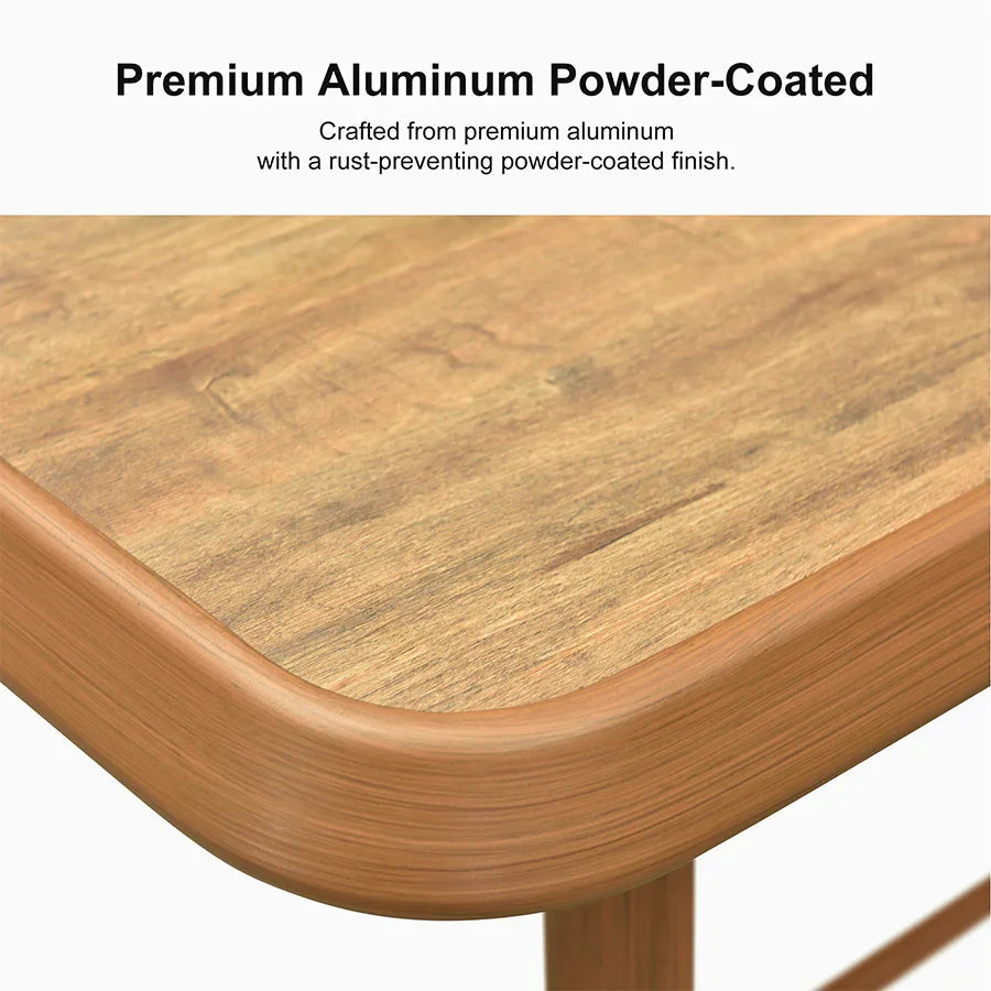 PURPLE LEAF Outdoor Bar Table Patio Dining Table Coffee Kitchen Breakfast Bistro Pub Bar Table for Patio Poolside