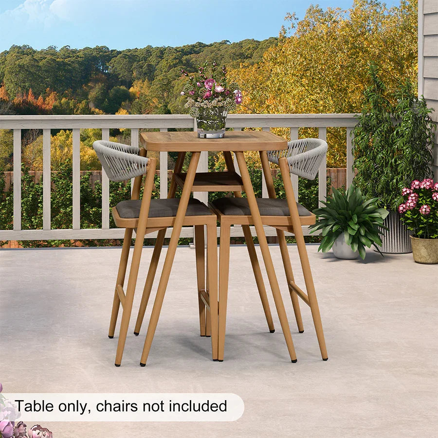 PURPLE LEAF Outdoor Bar Table Patio Dining Table Coffee Kitchen Breakfast Bistro Pub Bar Table for Patio Poolside
