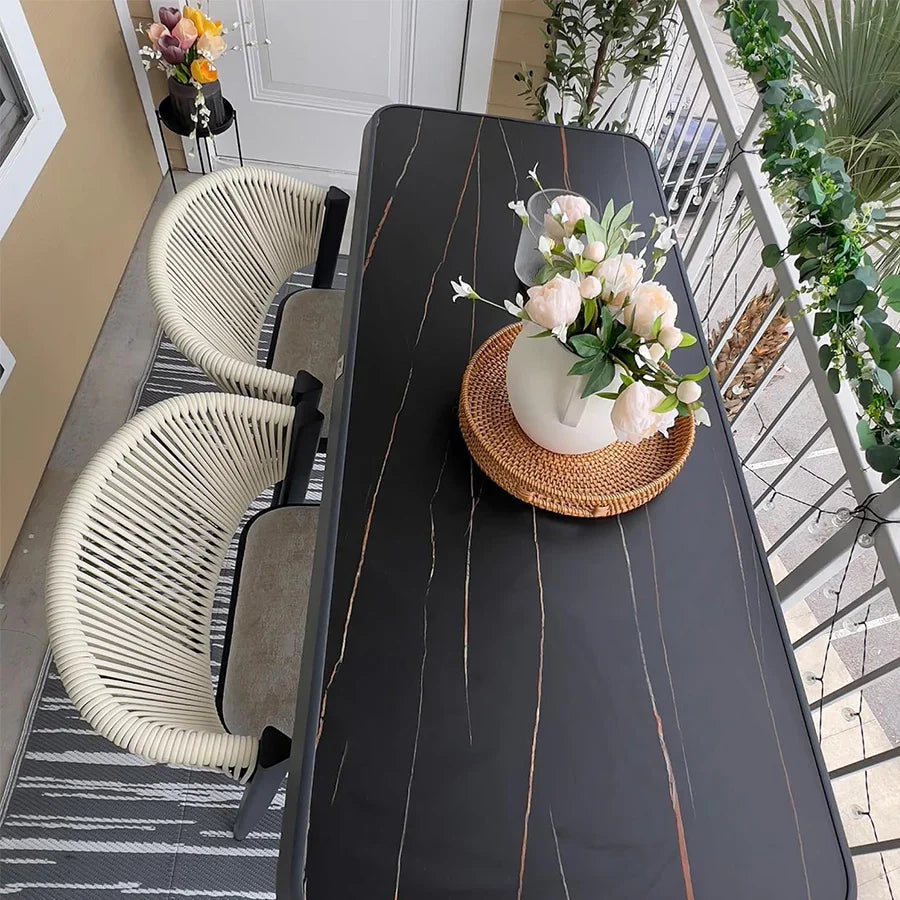PURPLE LEAF Outdoor Bar Table Patio Dining Table Coffee Kitchen Breakfast Bistro Pub Bar Table for Patio Poolside