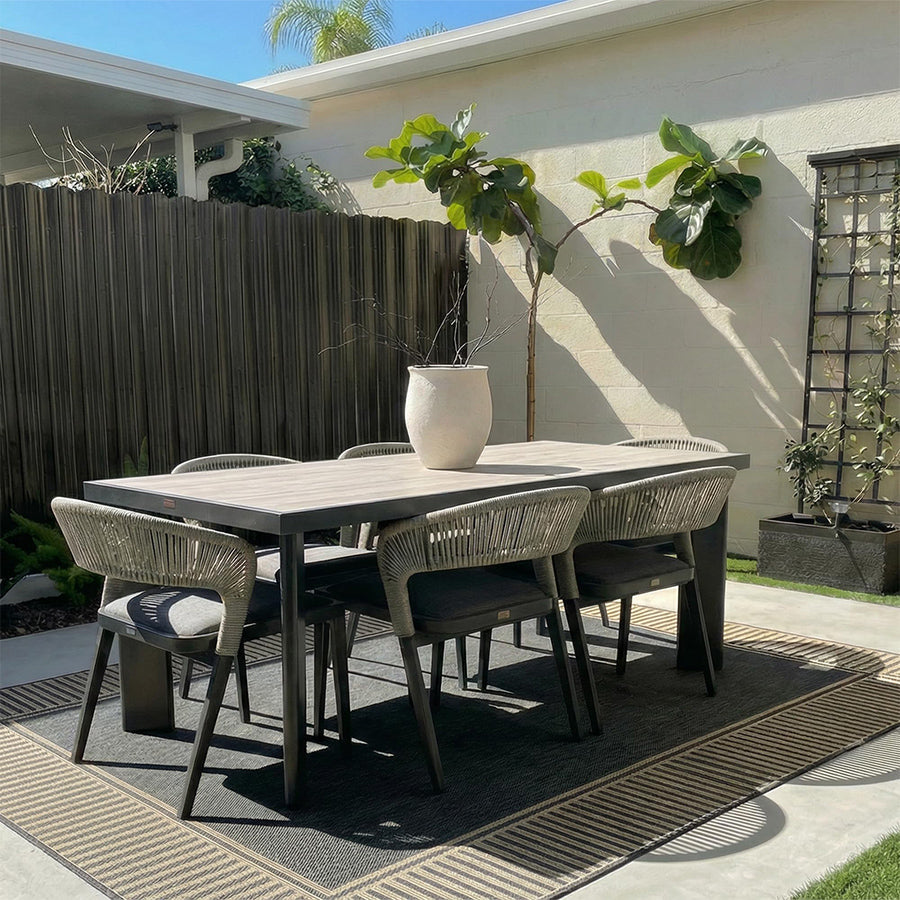 PURPLE LEAF 7 / 9 / 11 pcs Outdoor Dining Set Patio Dining Furniture for Lawn Backyard Deck Brown