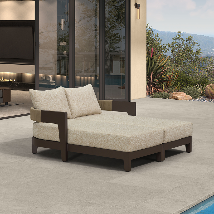 PURPLE LEAF Outdoor daybed Wider Chaise Lounge with Cushion and Pillow