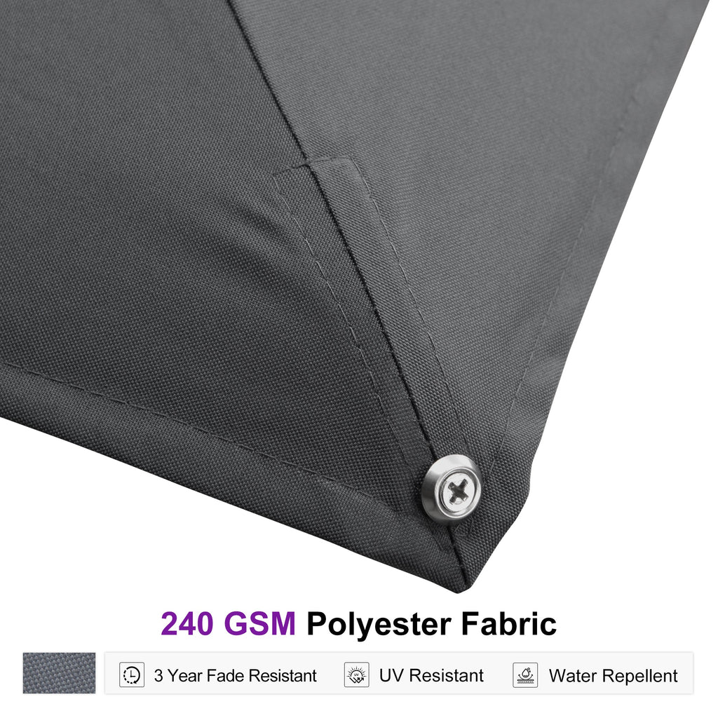 PURPLE LEAF Heavy Duty Cantilever Patio Umbrella Extra Large Outdoor Umbrella for Yard, Garden, Pool