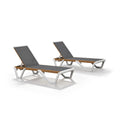 PURPLE LEAF Patio Lounge Chair Set White Chaise Lounge Chairs Five-Position Adjustable Plastic Stackable Chaise for Pool Sunbathing Beach Deck Outdoor