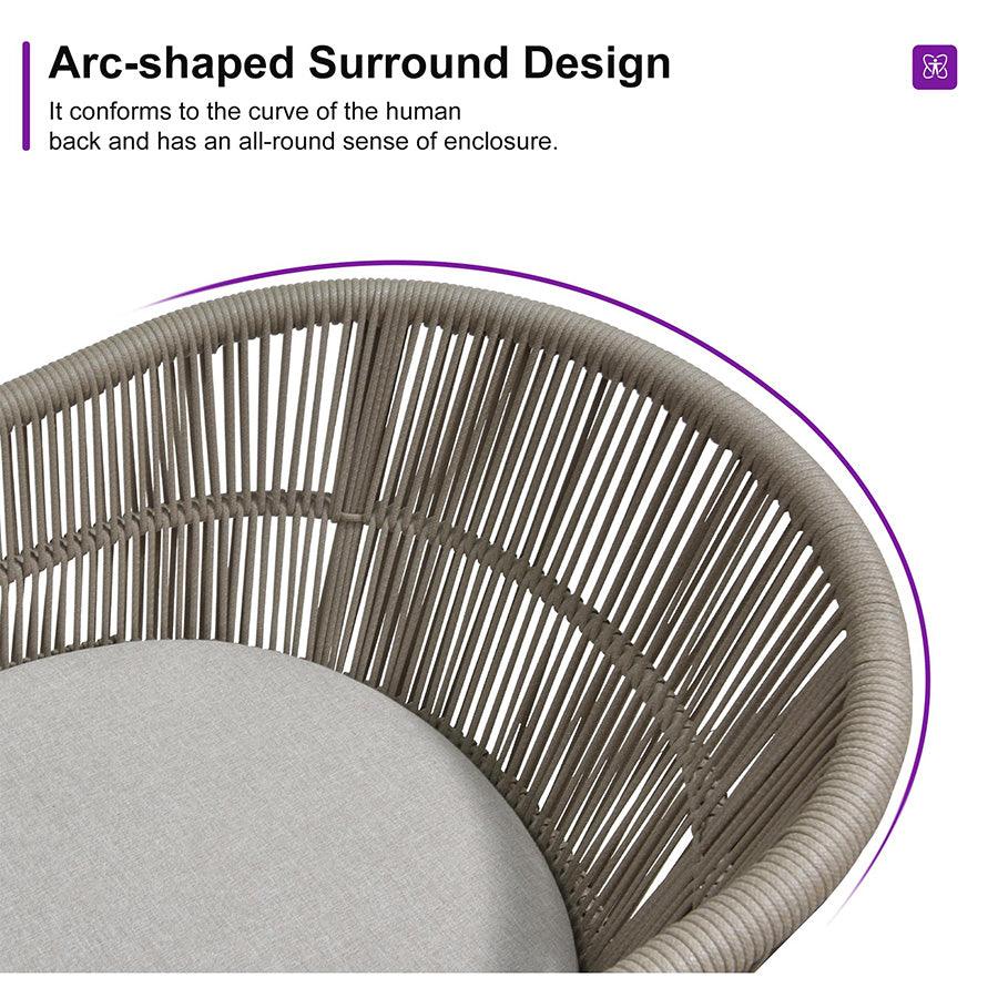PURPLE LEAF Buler 4/8 Pieces Modern Patio Conversation Set with Rattan Chairs and Coffee Table Sofa for Poolside
