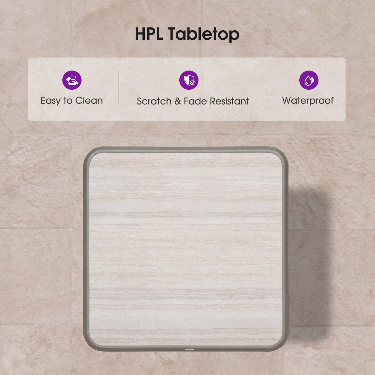PURPLE LEAF Outdoor Bar Table Patio Dining Table Coffee Kitchen Breakfast Bistro Pub Bar Table for Patio Poolside