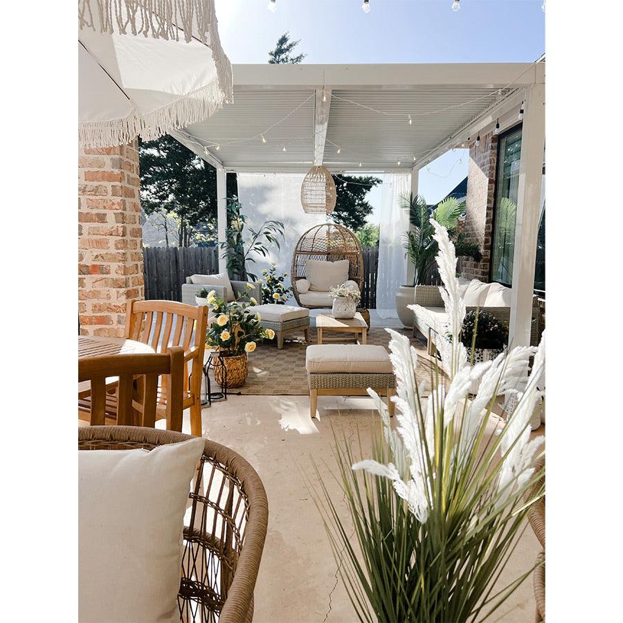 PURPLE LEAF Athena Louvered Pergola Outdoor Aluminum Pergola with Adjustable Roof for Deck Backyard Garden Hardtop Gazebo