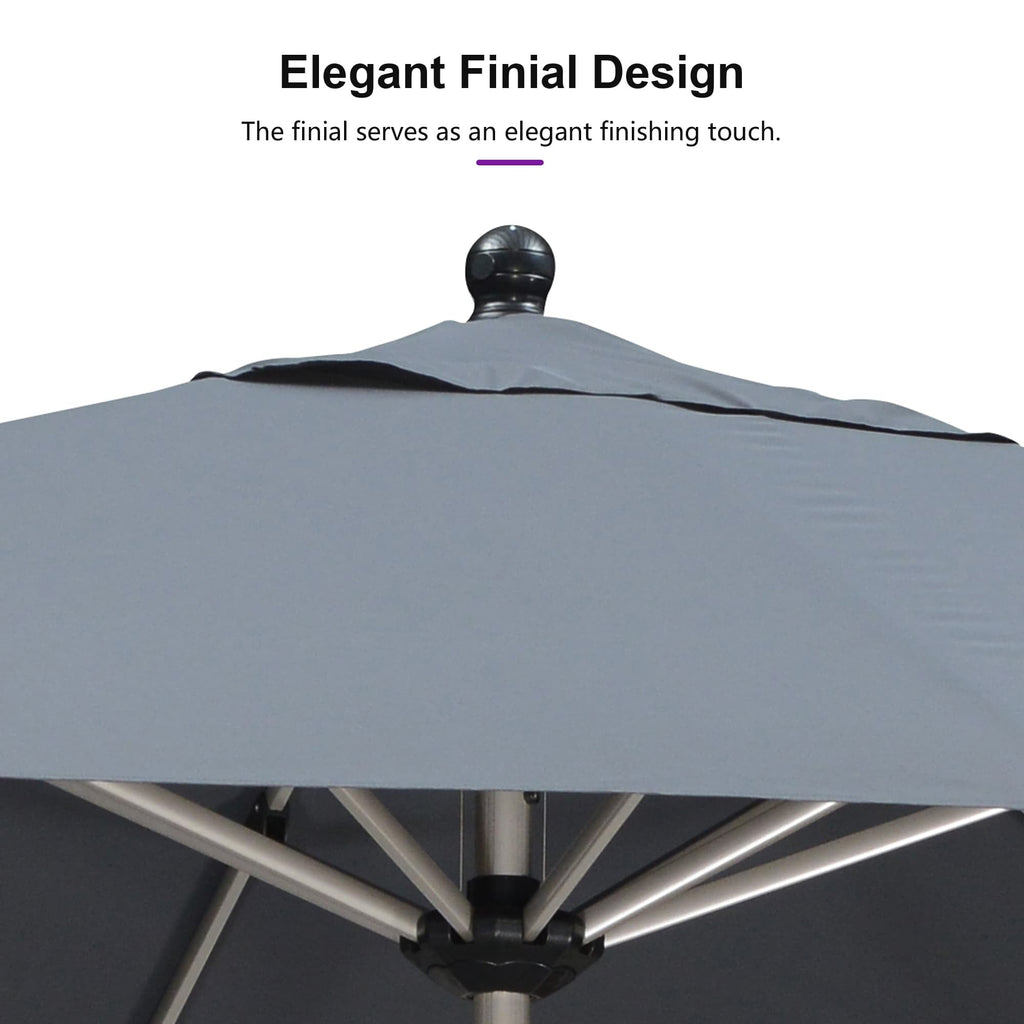 PURPLE LEAF Hailar Tilting Market Umbrella with Base Premium Outdoor Table Umbrella