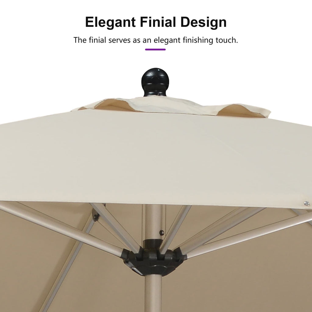 PURPLE LEAF Hailar Tilting Market Umbrella with Base Premium Outdoor Table Umbrella