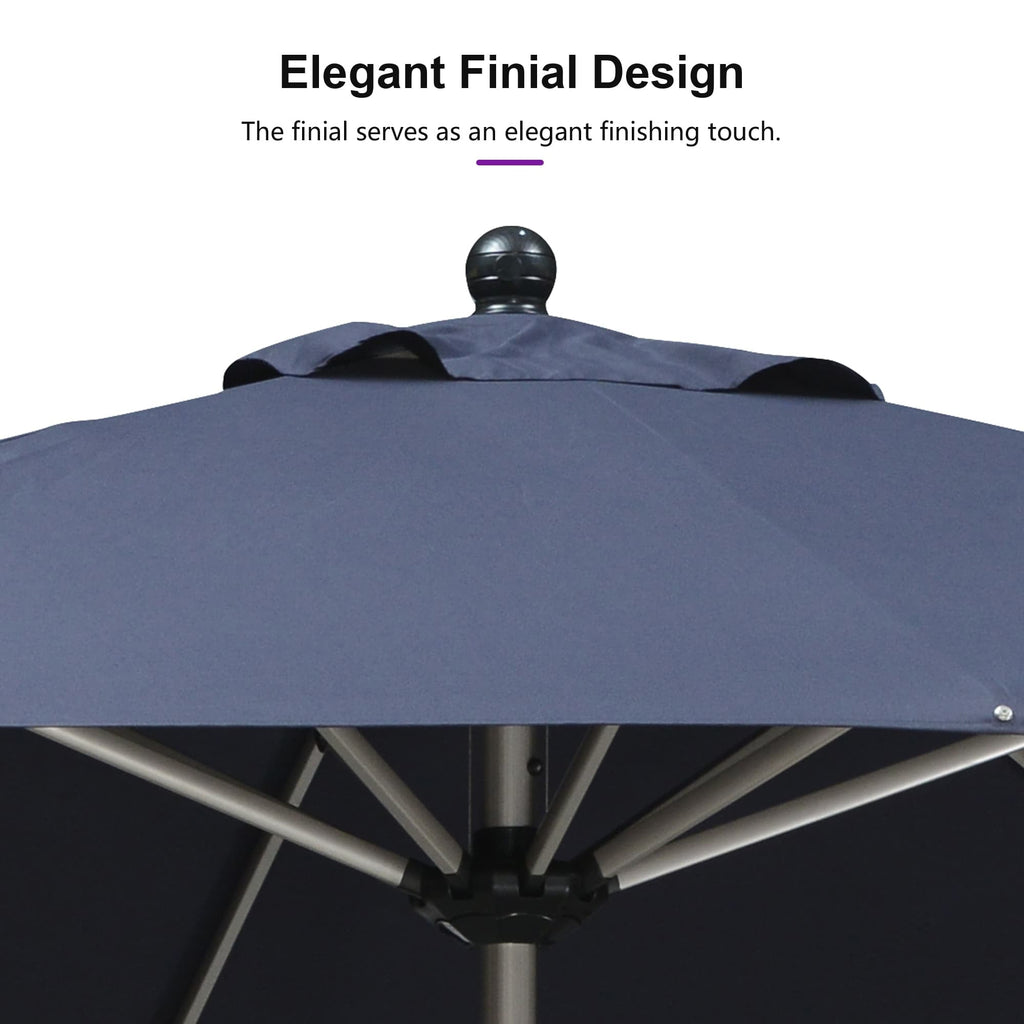 PURPLE LEAF Hailar Tilting Market Umbrella with Base Premium Outdoor Table Umbrella