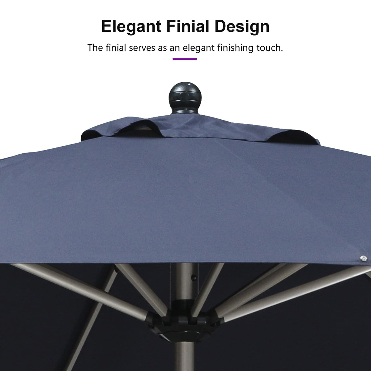 PURPLE LEAF Hailar Tilting Market Umbrella with Base Premium Outdoor Table Umbrella