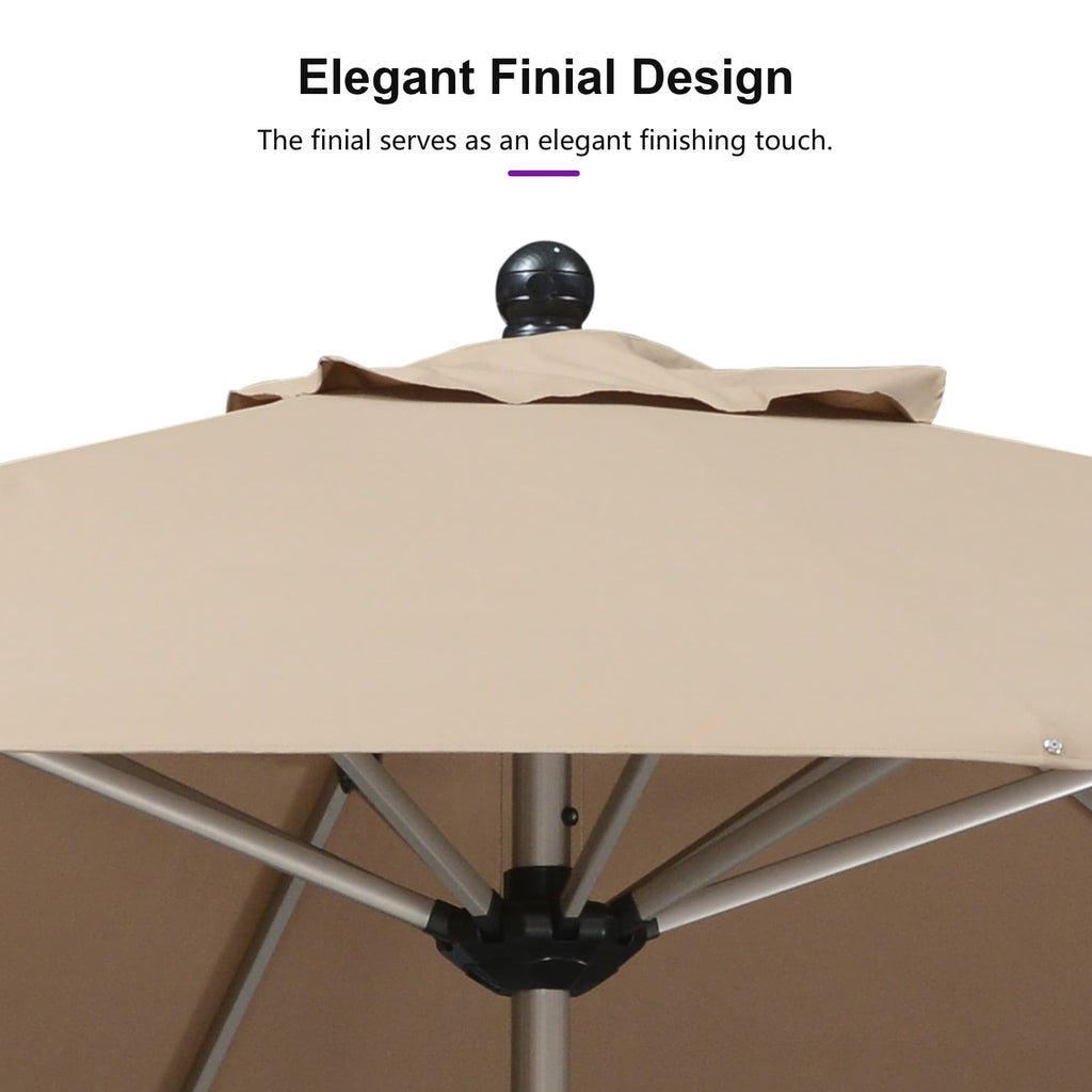 PURPLE LEAF Hailar Tilting Market Umbrella with Base Premium Outdoor Table Umbrella