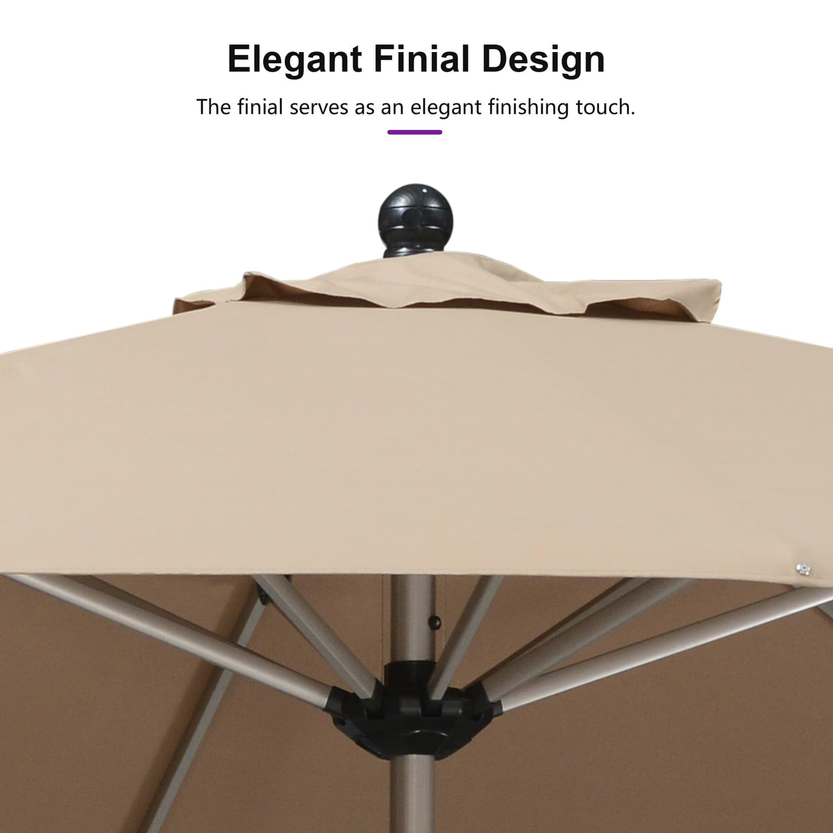 PURPLE LEAF Hailar Tilting Market Umbrella with Base Premium Outdoor Table Umbrella