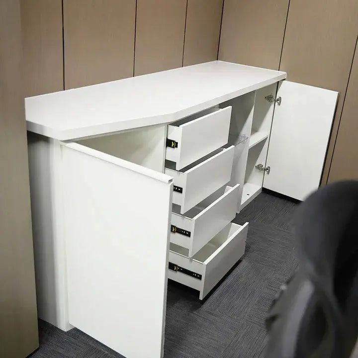 20' Custom Built Steel Container Office, Working Area & Manager's Office, 1 Leather Office Chair, 3 Ergonomic Office Chairs, TMG-SCO20