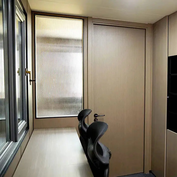 20' Custom Built Steel Container Office, Working Area & Manager's Office, 1 Leather Office Chair, 3 Ergonomic Office Chairs, TMG-SCO20