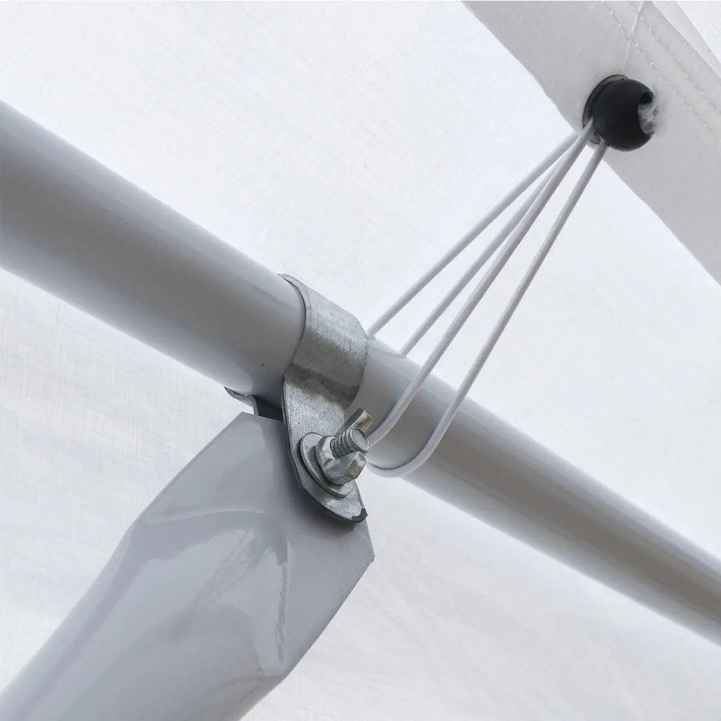 20' x 20' Heavy Duty Outdoor Party Tent, PE Tarpaulin Fabric, 6'6" Overhead, 10' Peak Ceiling, TMG-PT2020A