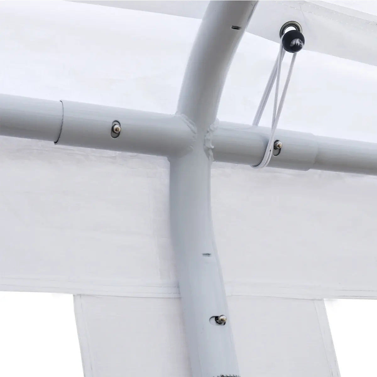 20' x 20' Heavy Duty Outdoor Party Tent, PE Tarpaulin Fabric, 6'6" Overhead, 10' Peak Ceiling, TMG-PT2020A