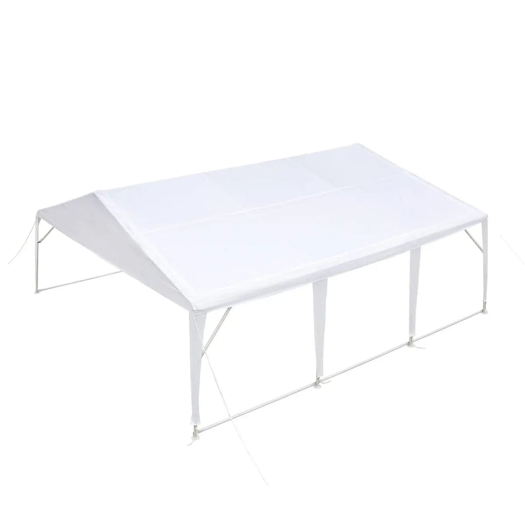 20' x 20' Heavy Duty Outdoor Party Tent, PE Tarpaulin Fabric, 6'6" Overhead, 10' Peak Ceiling, TMG-PT2020A