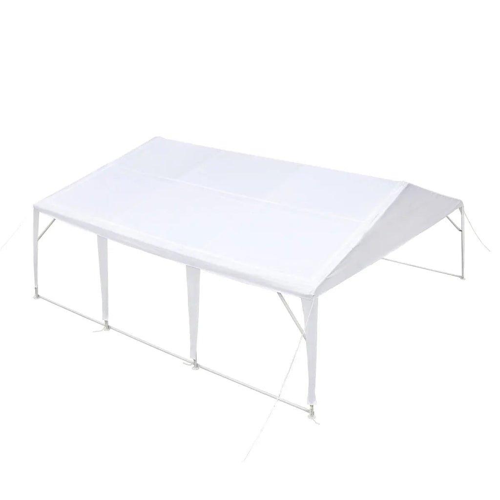 20' x 20' Heavy Duty Outdoor Party Tent, PE Tarpaulin Fabric, 6'6" Overhead, 10' Peak Ceiling, TMG-PT2020A