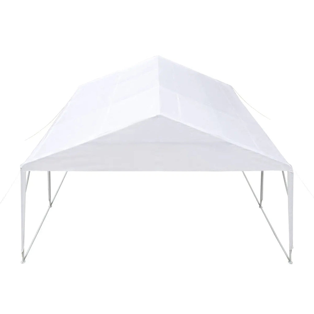 20' x 20' Heavy Duty Outdoor Party Tent, PE Tarpaulin Fabric, 6'6" Overhead, 10' Peak Ceiling, TMG-PT2020A