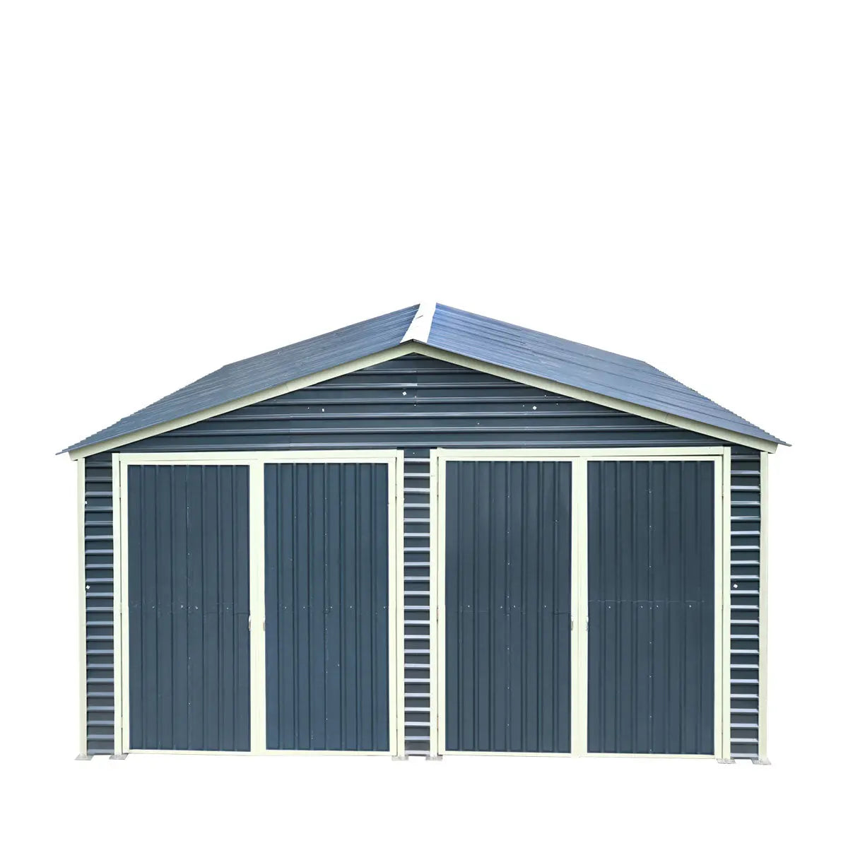 20' x 20' Metal Garage Shed, 9' High Double Front Doors, 13' Peak, 400 Sq-Ft TMG-MS2020