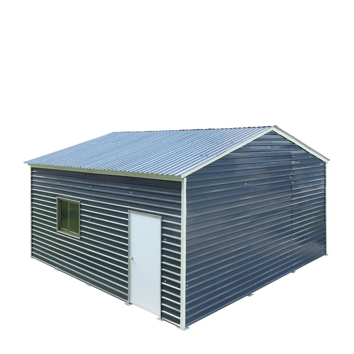 20' x 20' Metal Garage Shed, 9' High Double Front Doors, 13' Peak, 400 Sq-Ft TMG-MS2020
