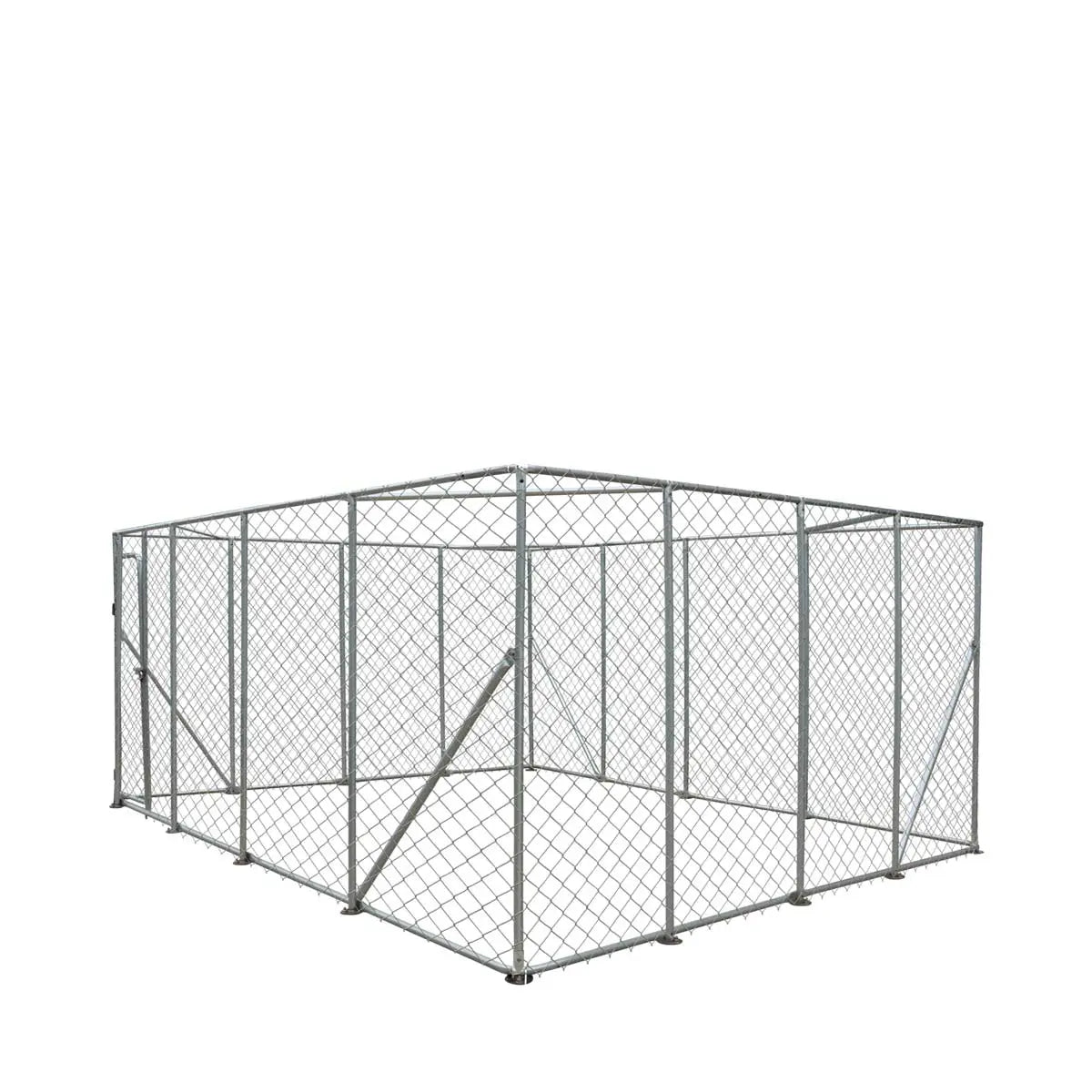 20' x 20' Outdoor Dog Kennel Playpen, Outdoor Dog Runner, Pet Exercise House, Lockable Gate, 6' Chain-Link Fence, TMG-DCP2020