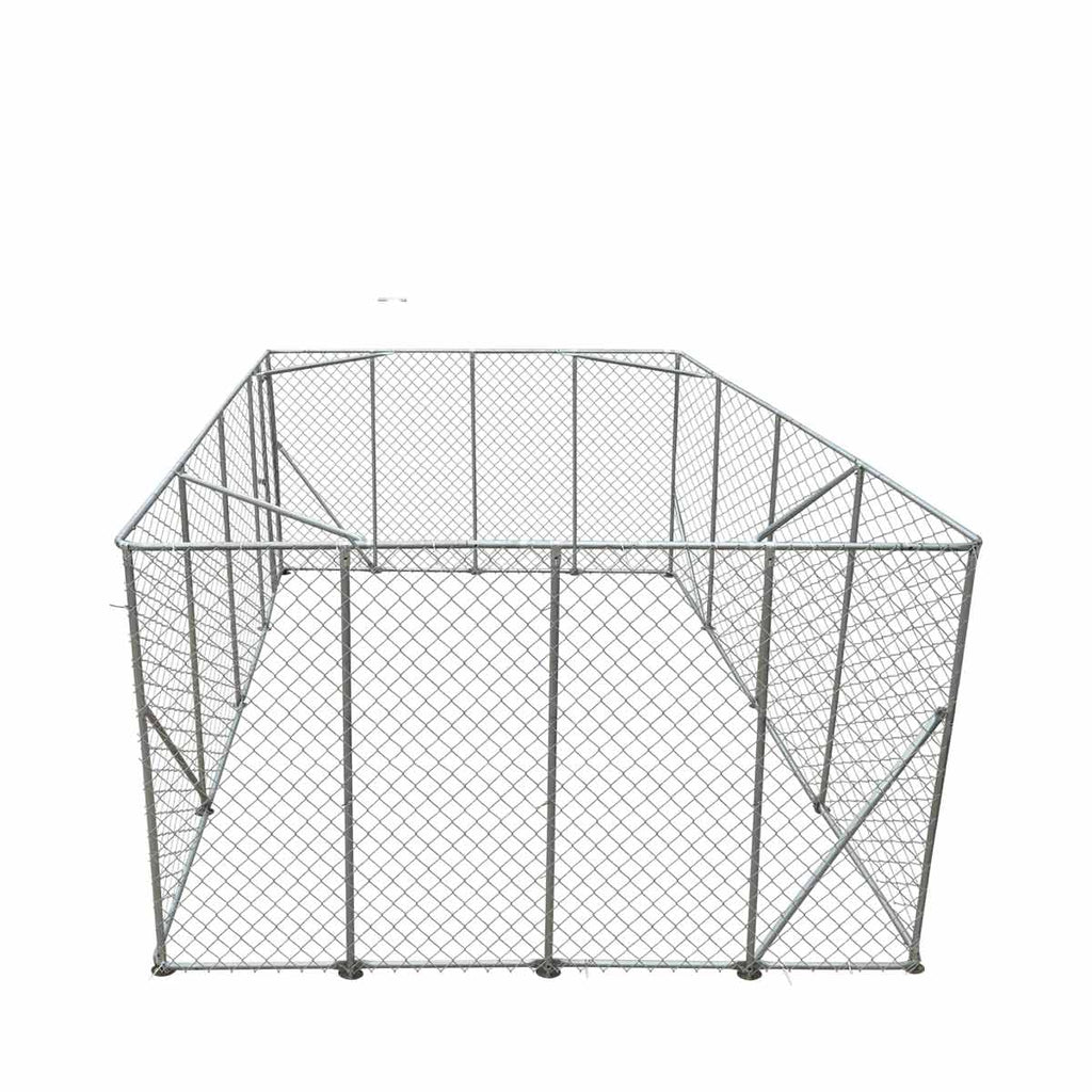 20' x 20' Outdoor Dog Kennel Playpen, Outdoor Dog Runner, Pet Exercise House, Lockable Gate, 6' Chain-Link Fence, TMG-DCP2020