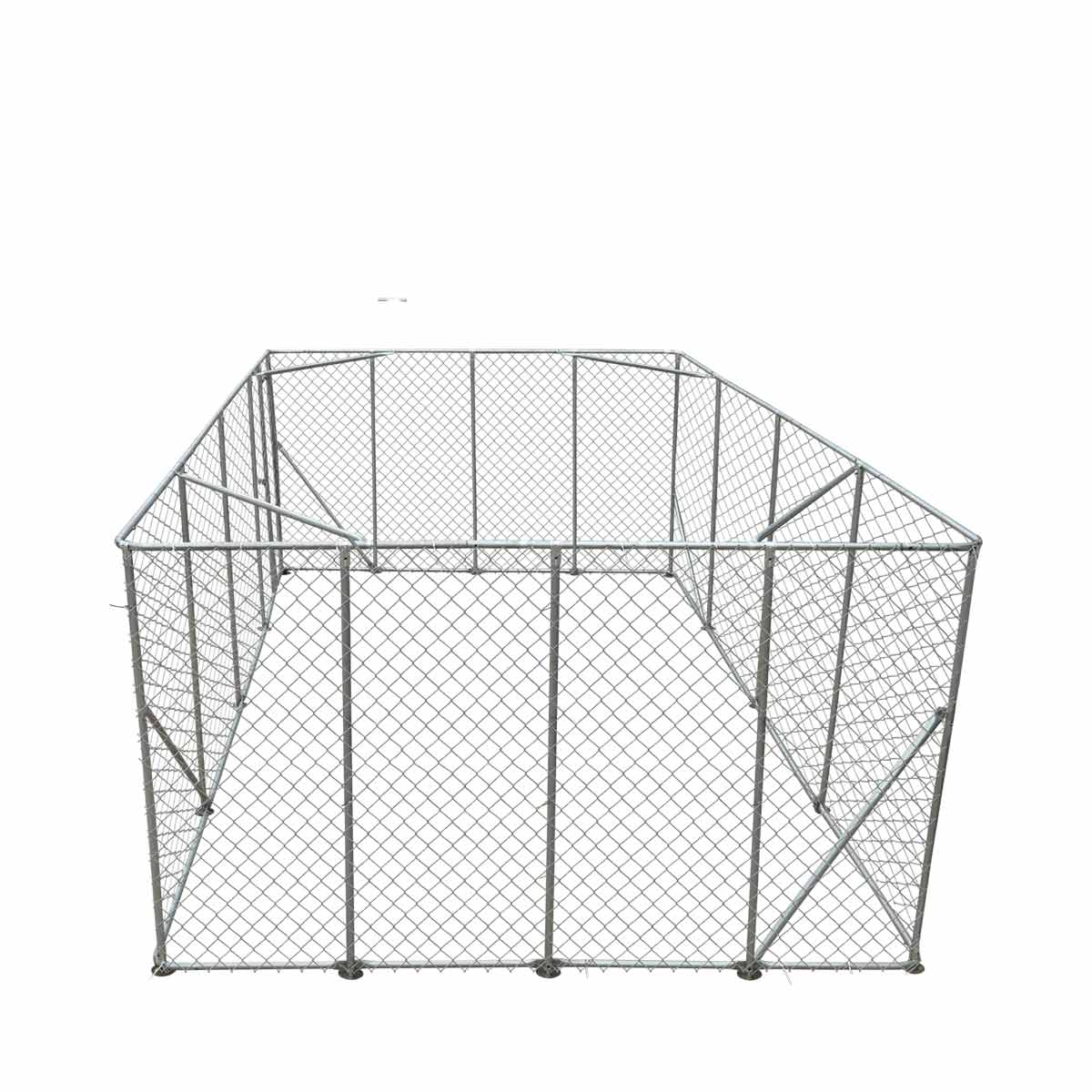 20' x 20' Outdoor Dog Kennel Playpen, Outdoor Dog Runner, Pet Exercise House, Lockable Gate, 6' Chain-Link Fence, TMG-DCP2020